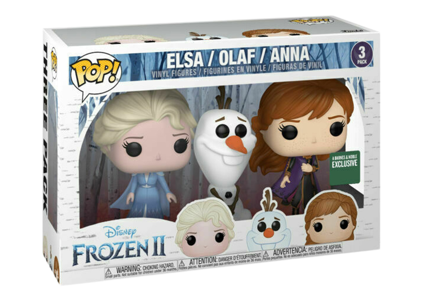 Disney Frozen 2 Set di 3 cerchietti Elsa/Anna/Olaf 
