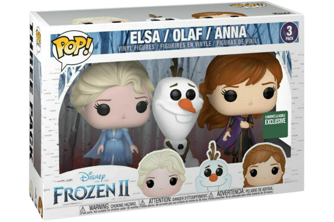 Funko Pop! Disney Frozen II Elsa / Olaf / Anna Barnes & Noble Exclusive 3 Pack