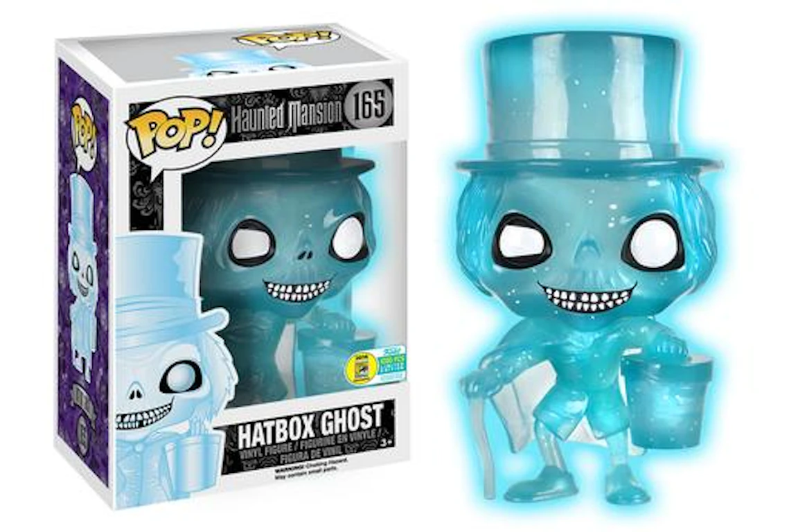 Funko Pop! Disney Haunted Mansion Hatbox Ghost (Glitter Glow) SDCC Figure #165