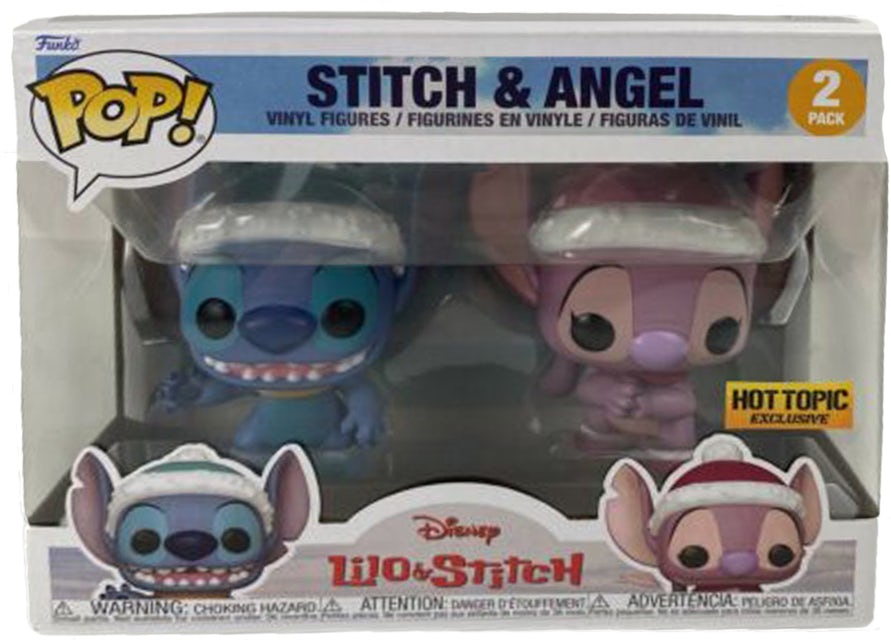 Funko Pop Stitch & Angel 2 Pack Hot Topic Exclusive Christmas Disney P1  Lilo 
