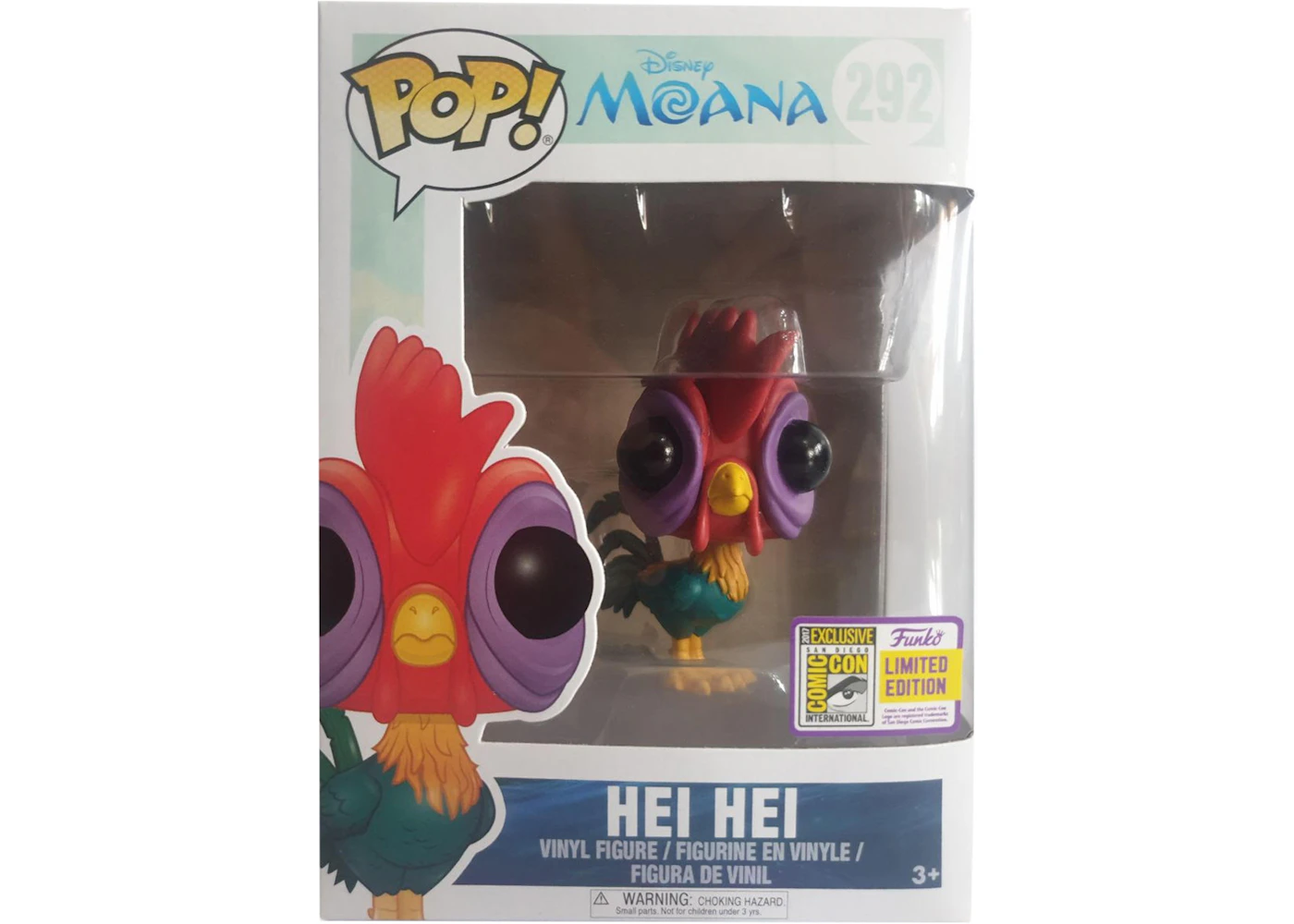 Funko Pop! Disney Moana Hei Hei SDCC Figure #292 - US Funko Pop! Disney Moana Hei Hei SDCC Figure #292 - US