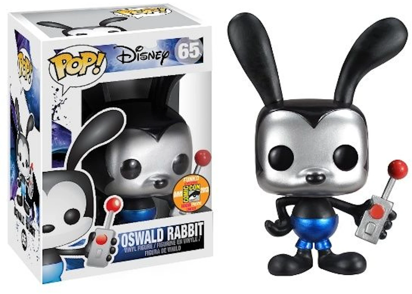 Funko Pop! Disney Oswald the Lucky Rabbit (Metallic) SDCC Figure #65 - US Funko Pop! Disney Oswald the Lucky Rabbit (Metallic) SDCC Figure #65 - US
