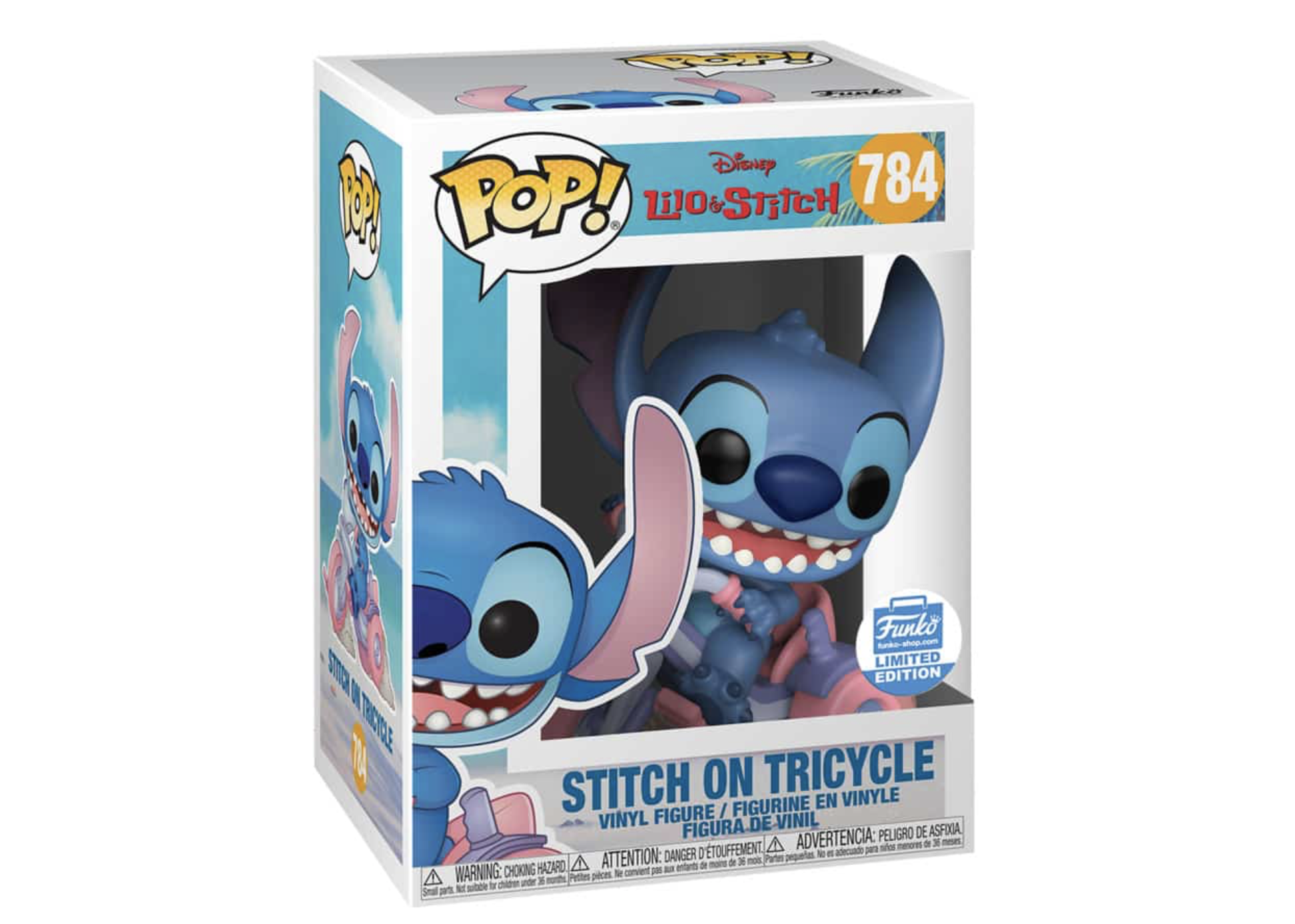 funko stitch on tricycle