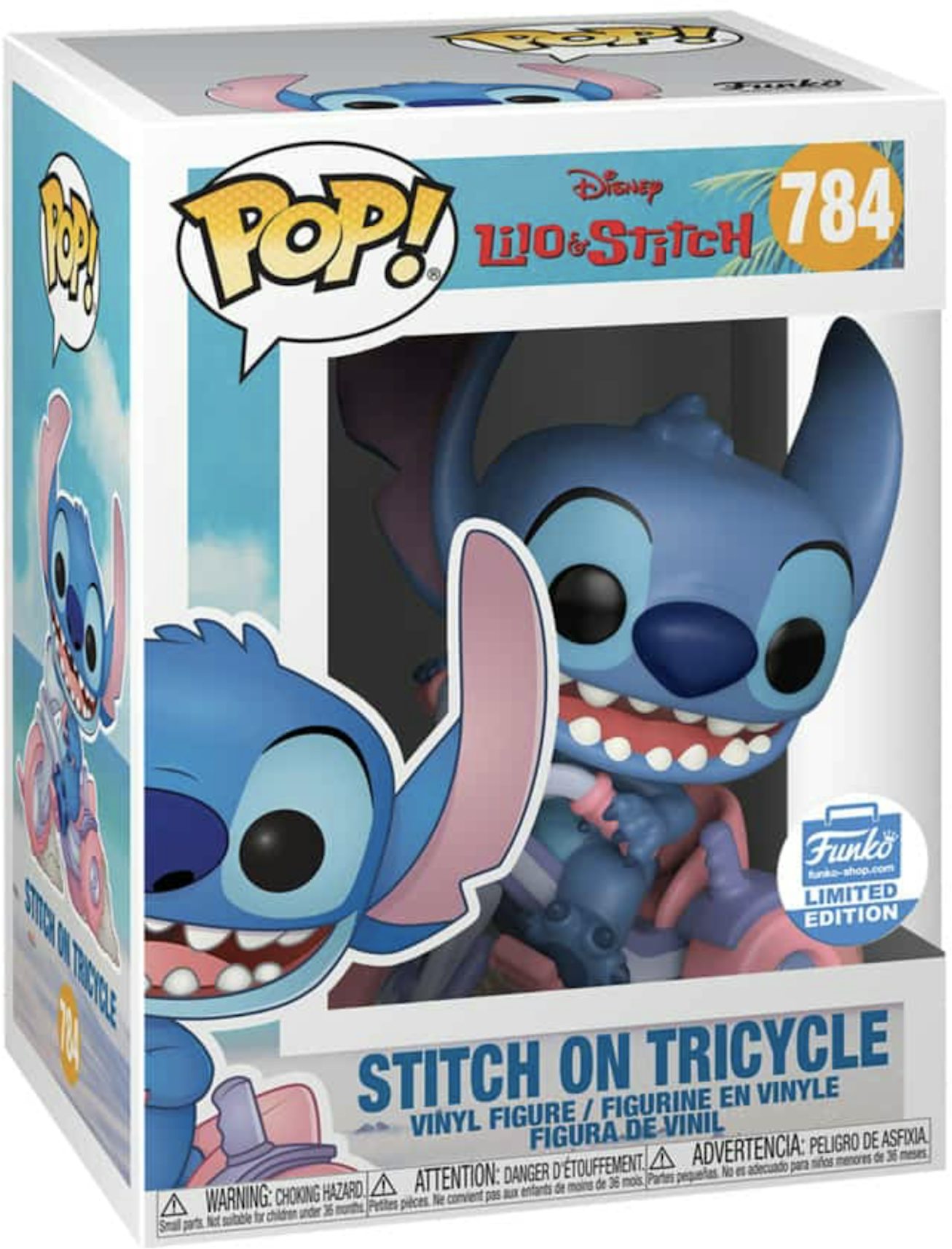 Funko Pop! Disney Stitch on Tricycle Funko Shop Exclusive Figure #784 - US