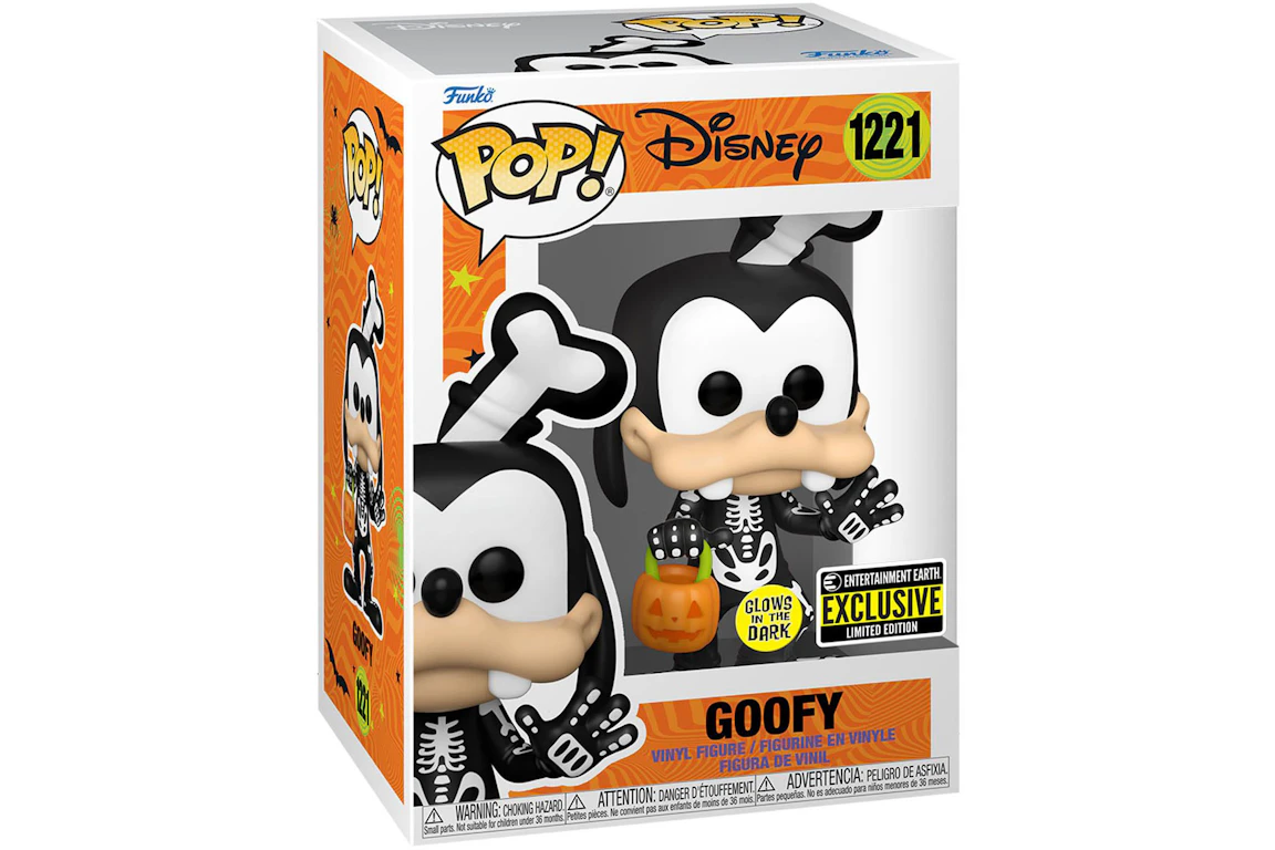Funko Pop! Disney Trick or Treat Goofy (Skeleton) GITD Entertainment Earth Exclusive Figure #1221
