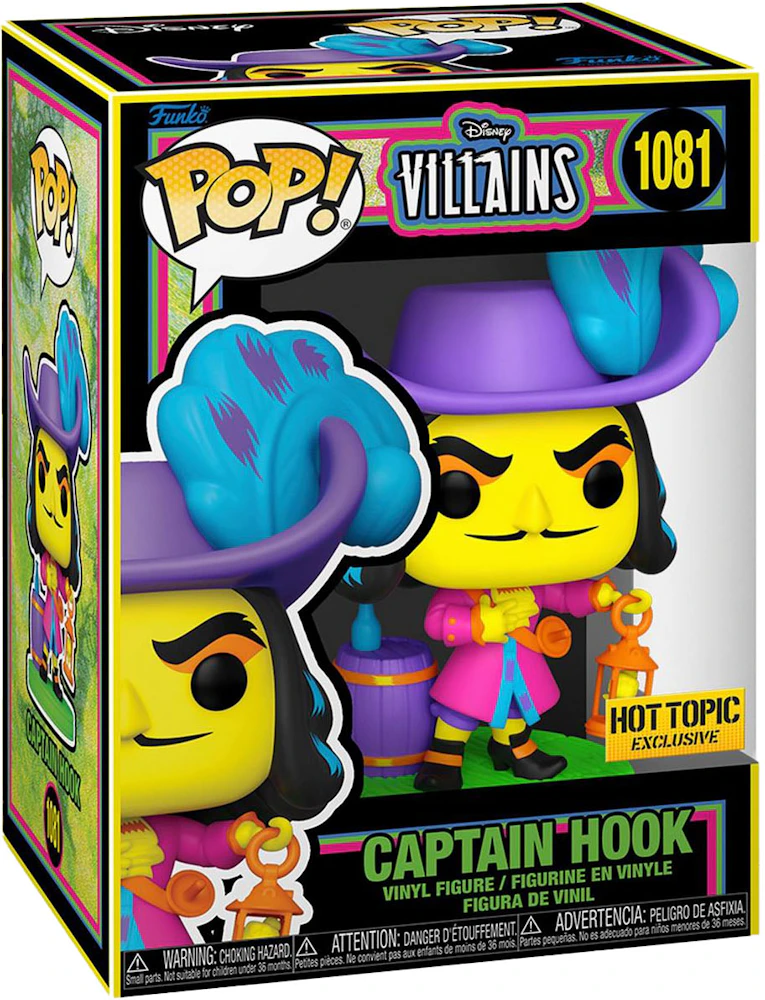 Funko Pop! Disney Villains Black Light Captain Hook Hot Topic
