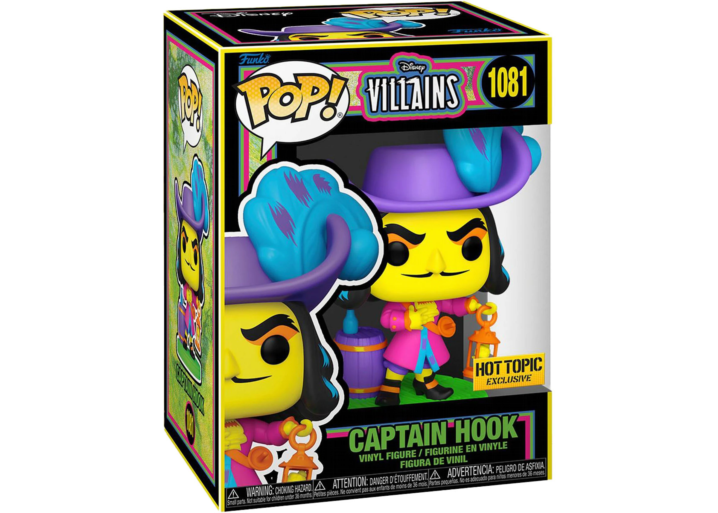 Funko Pop! Disney Villains Black Hook Hot Topic Exclusive Figure #1081 - ES