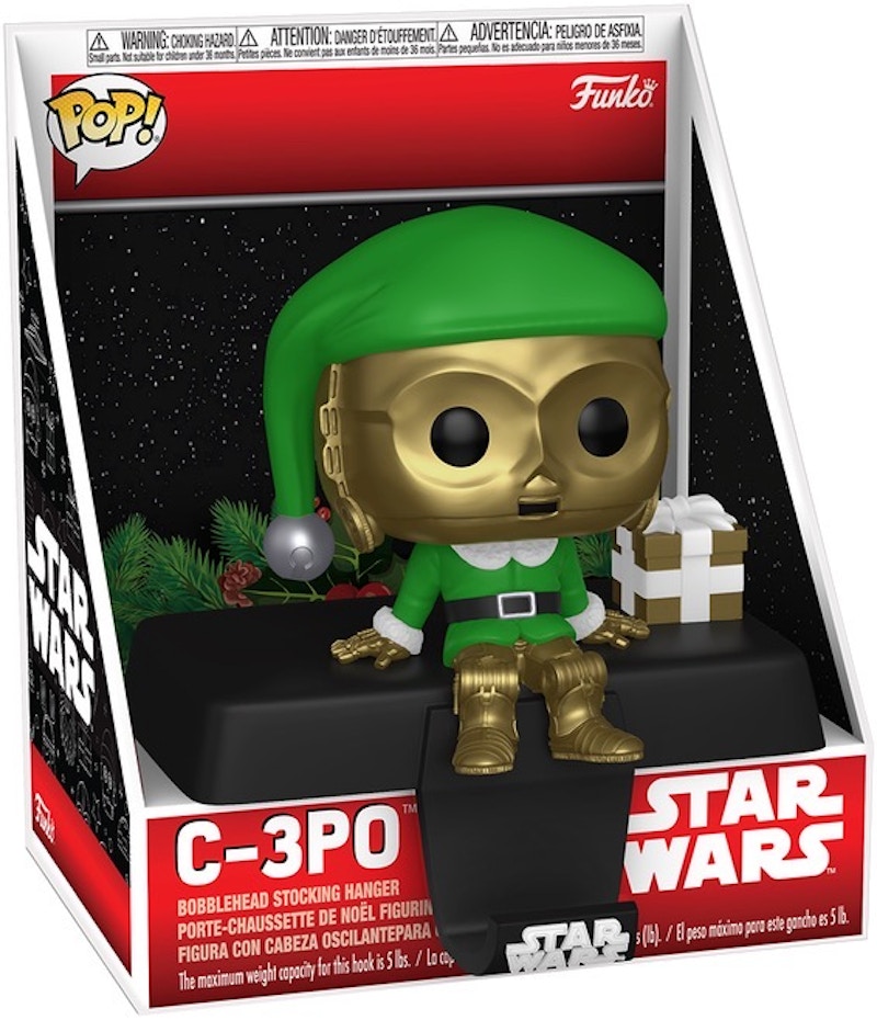 Funko Pop! EdgeSitter: Star Wars C3PO (Elf) Stocking Hanger