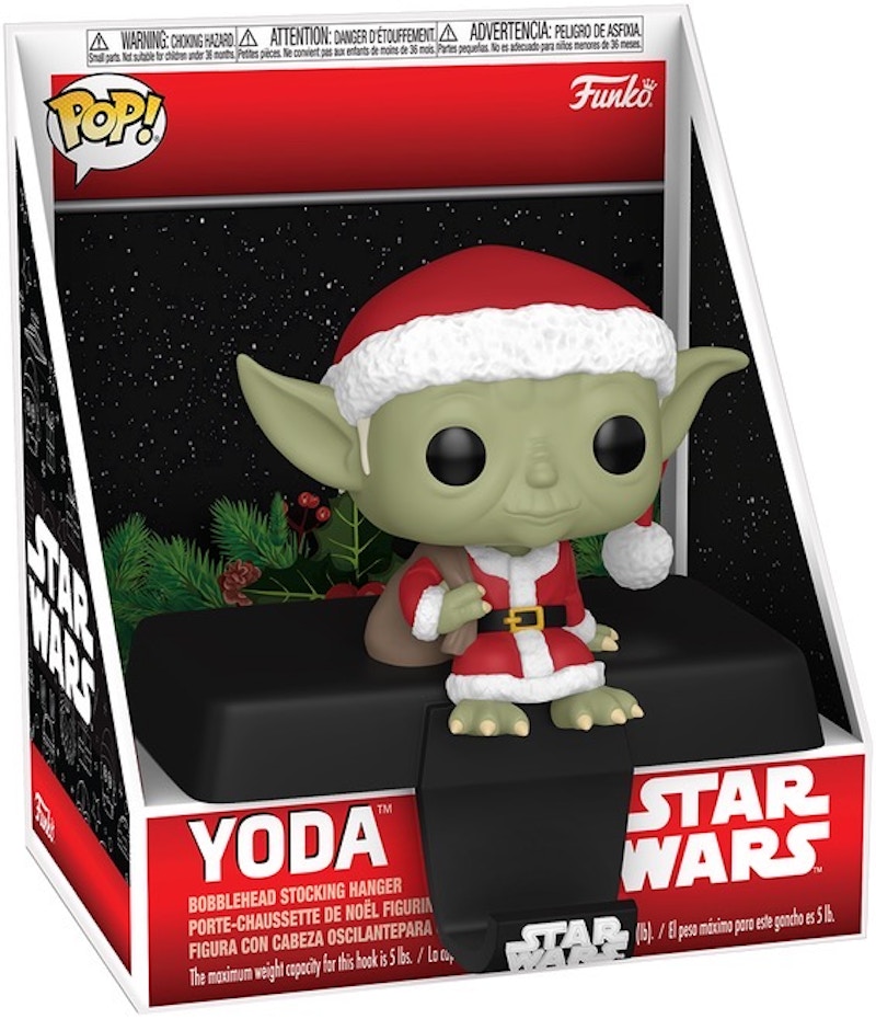 Funko Pop! EdgeSitter: Star Wars Yoda (Santa) Stocking Hanger
