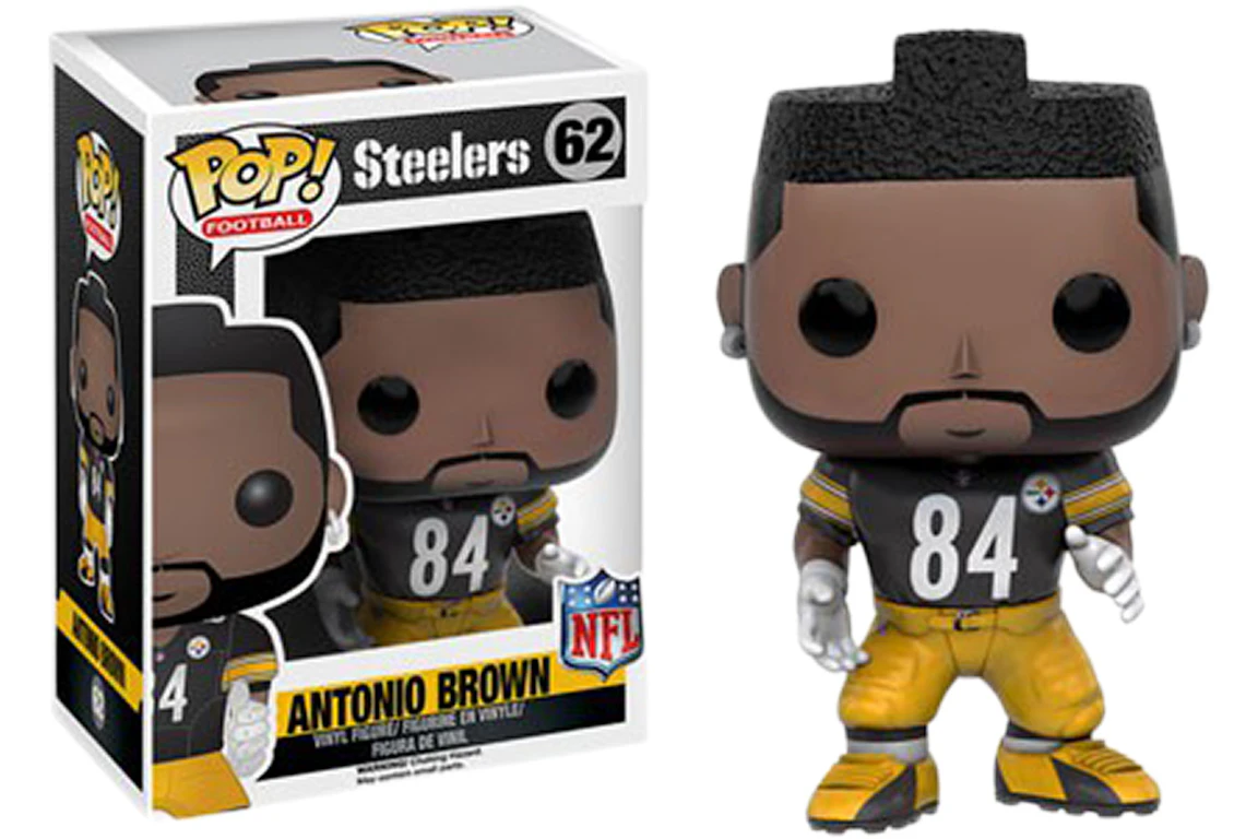 Funko Pop! Football Pittsburgh Steelers Antonio Brown Black Jersey Figure #62
