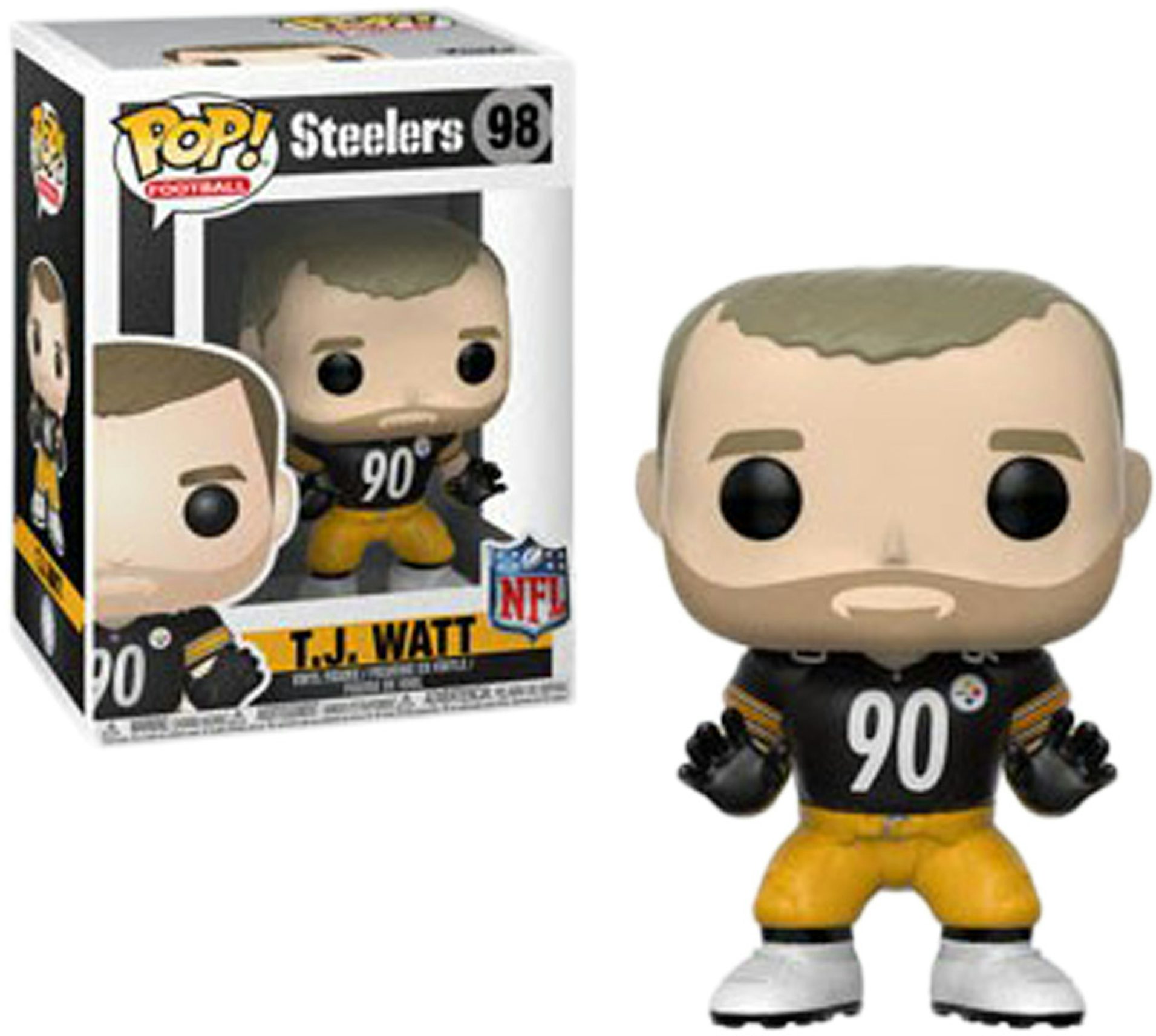 Funko Pop! Football Pittsburgh Steelers T.J. Watt Black Jersey Figure #98 -  US