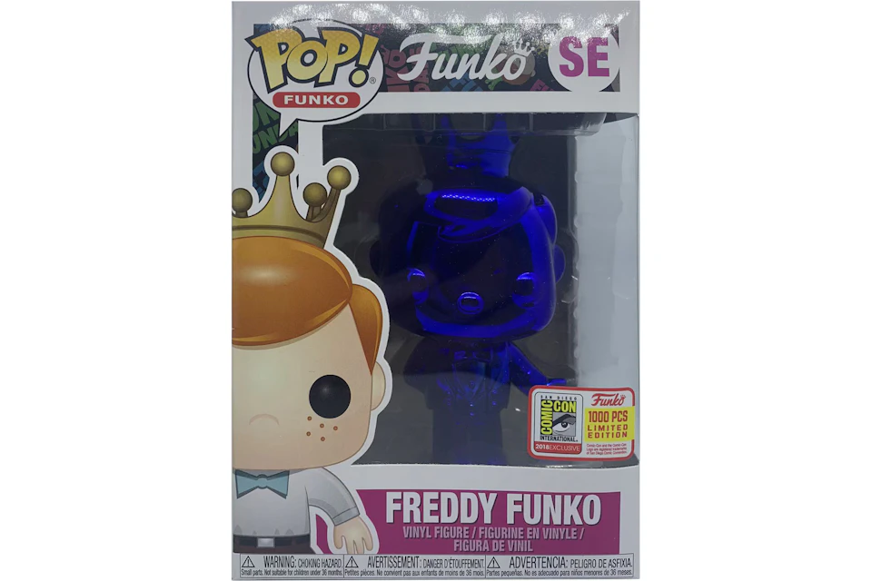 Funko Pop! Freddy Funko (Bowtie) (Chrome Blue) SDCC Special Edition