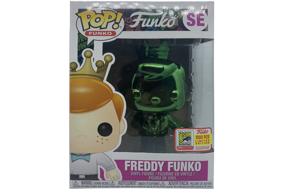 Funko Pop! Freddy Funko (Bowtie) (Chrome Dark Green) SDCC Special Edition