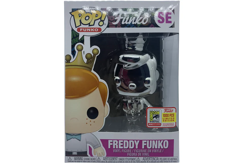 Funko Pop! Freddy Funko (Bowtie) (Chrome Silver) SDCC Special Edition