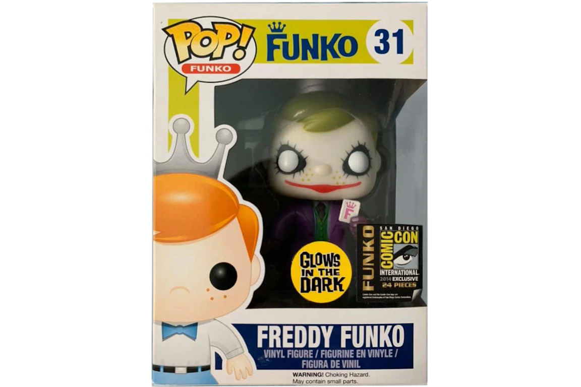 Funko Pop! Freddy Funko The Joker (The Dark Knight) (Glow) SDCC Figure #31