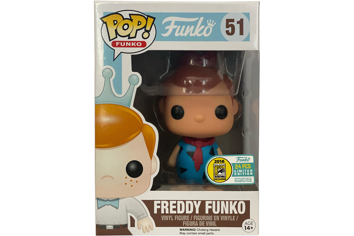 Funko Pop! Freddy Funko (as Fred Flintstone) (Blue) SDCC Figure #51