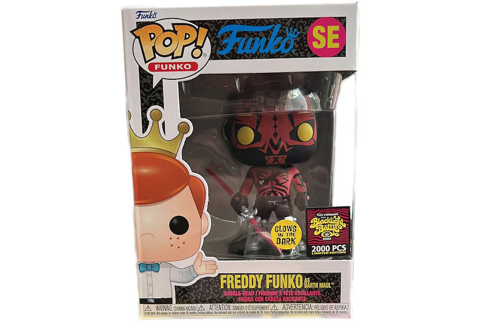 Funko Pop! Fundays Box of Fun Blacklight Battle Freddy Funko As Darth Maul GITD SE (LE 2000)