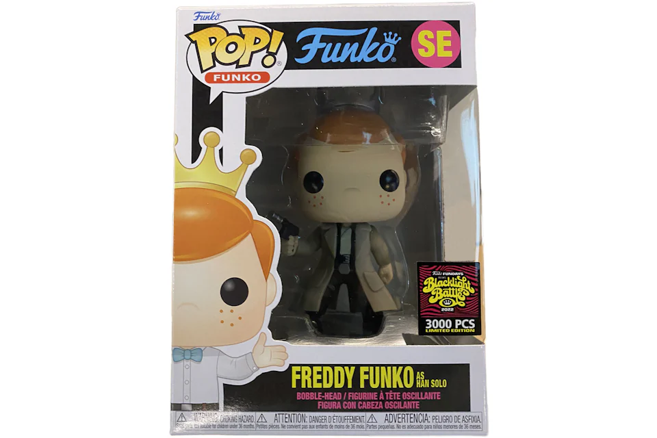 Funko Pop! Fundays Box of Fun Blacklight Battle Freddy Funko As Han Solo Metallic SE (LE 3000)