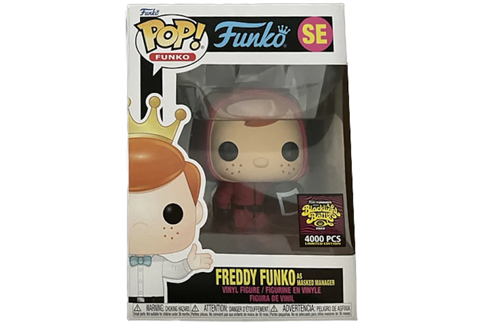 Funko Pop! Fundays Box of Fun Blacklight Battle Freddy Funko As Masked Manager SE (LE 4000)