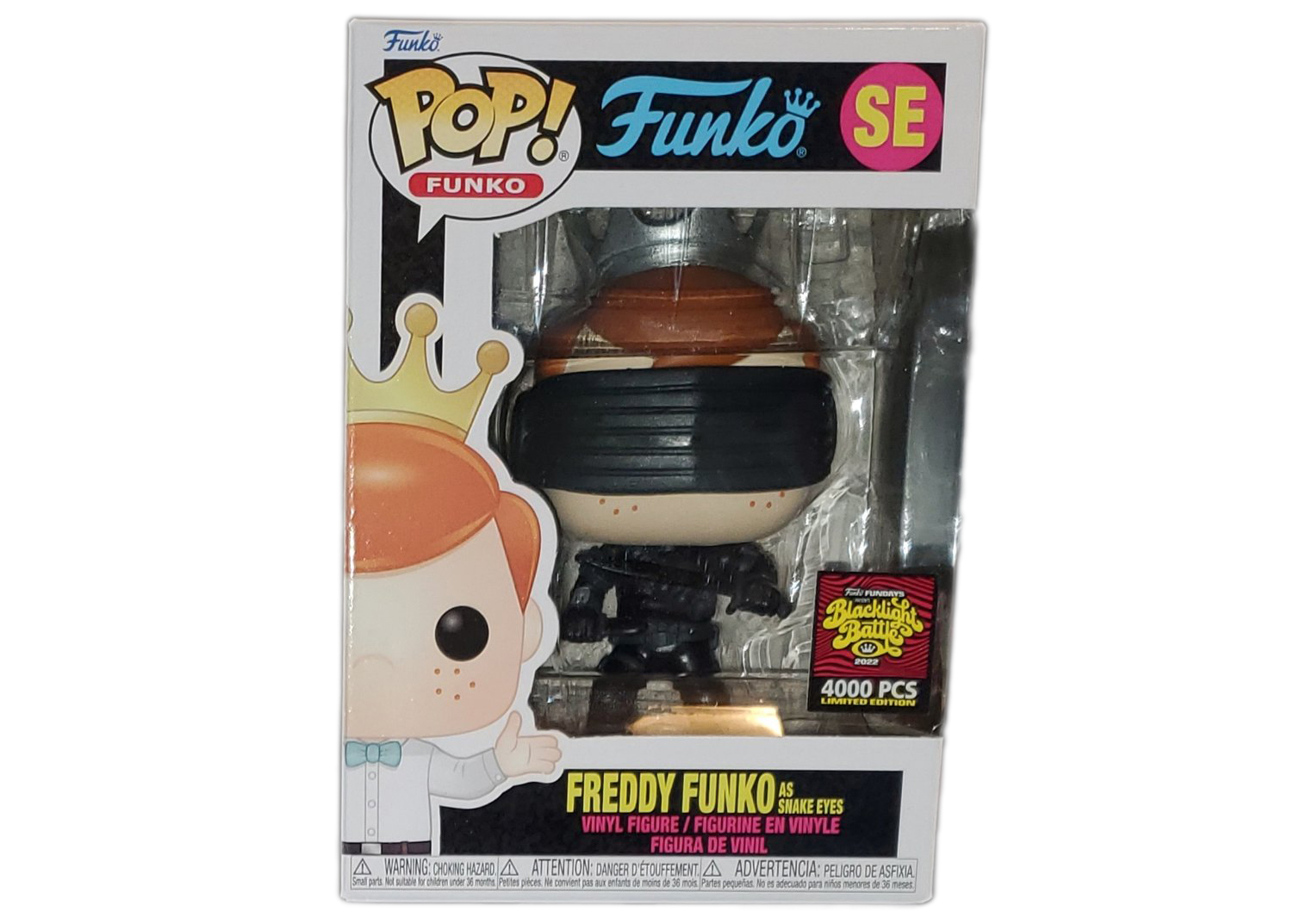 Funko Pop! Fundays Box of Fun Blacklight Battle Freddy Funko As Snake Eyes  SE (LE 4000)