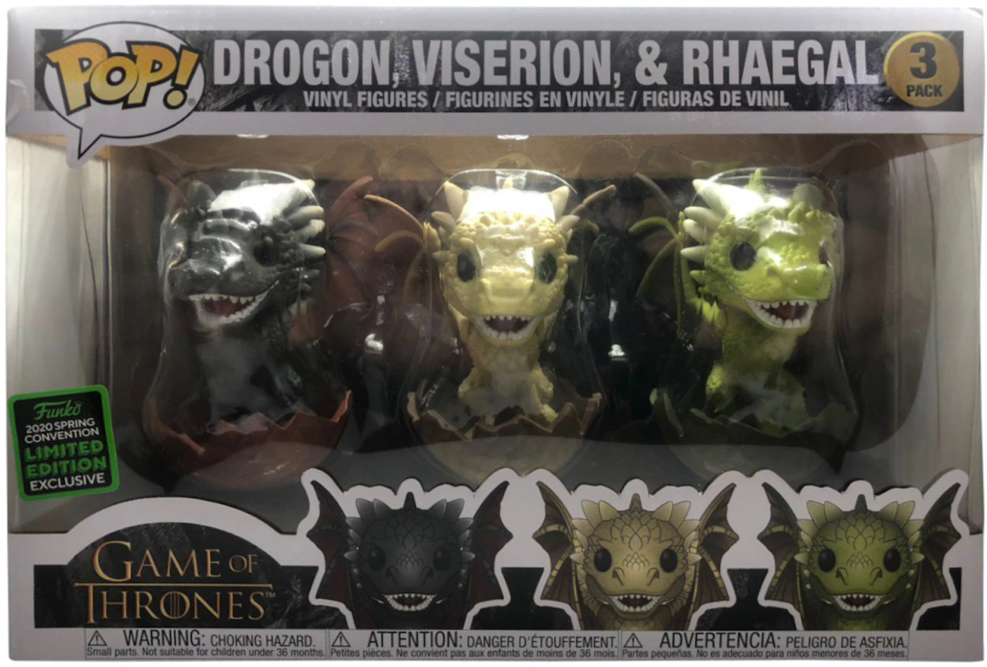 Funko Game of Thrones Viserion & Spring Convention 3 Pack - US