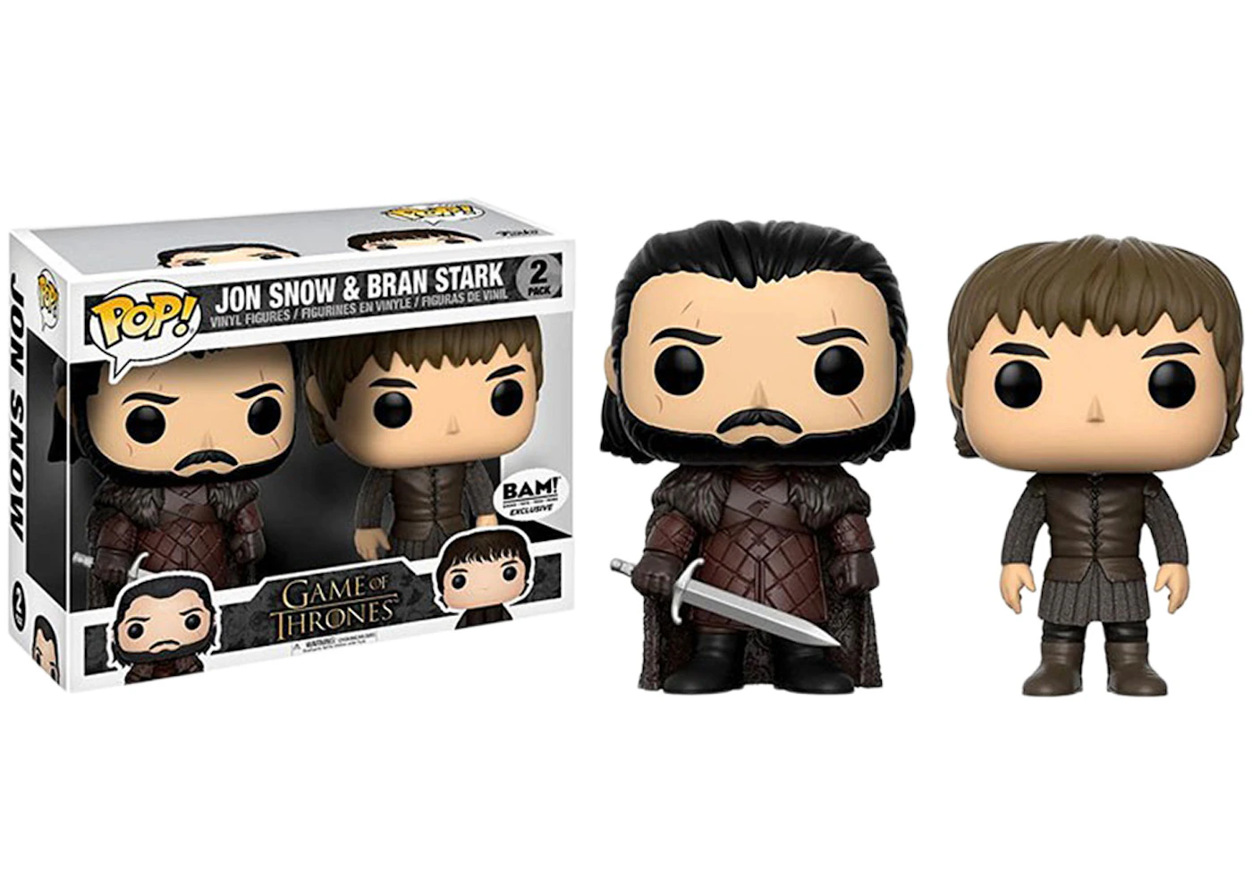 Funko Pop! Game of Thrones Jon Snow & Bran Stark BAM Exclusive 2 Pack US