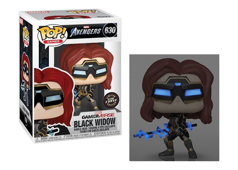 Funko Pop! Games Avengers GamerVerse Black Widow Stark Tech Suit (Chase)  (Glow) Bobble-Head #630