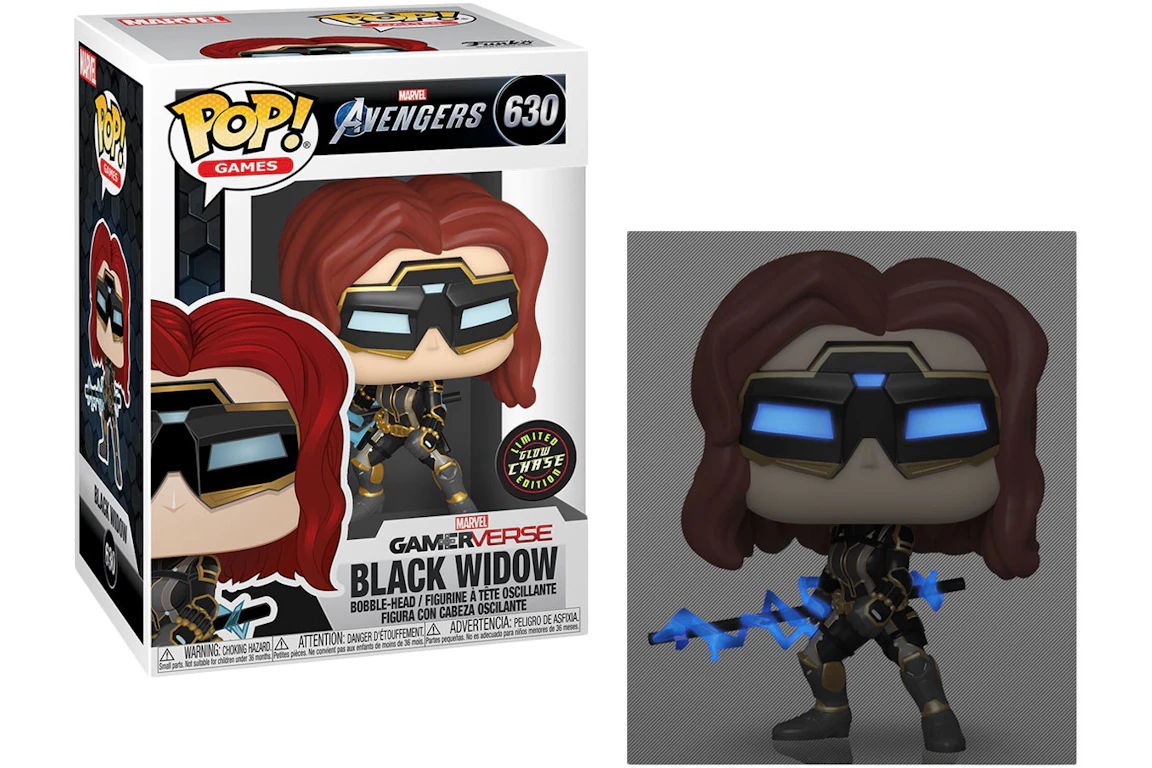 Funko Pop! Games Avengers GamerVerse Black Widow Stark Tech Suit (Chase) (Glow) Bobble-Head #630