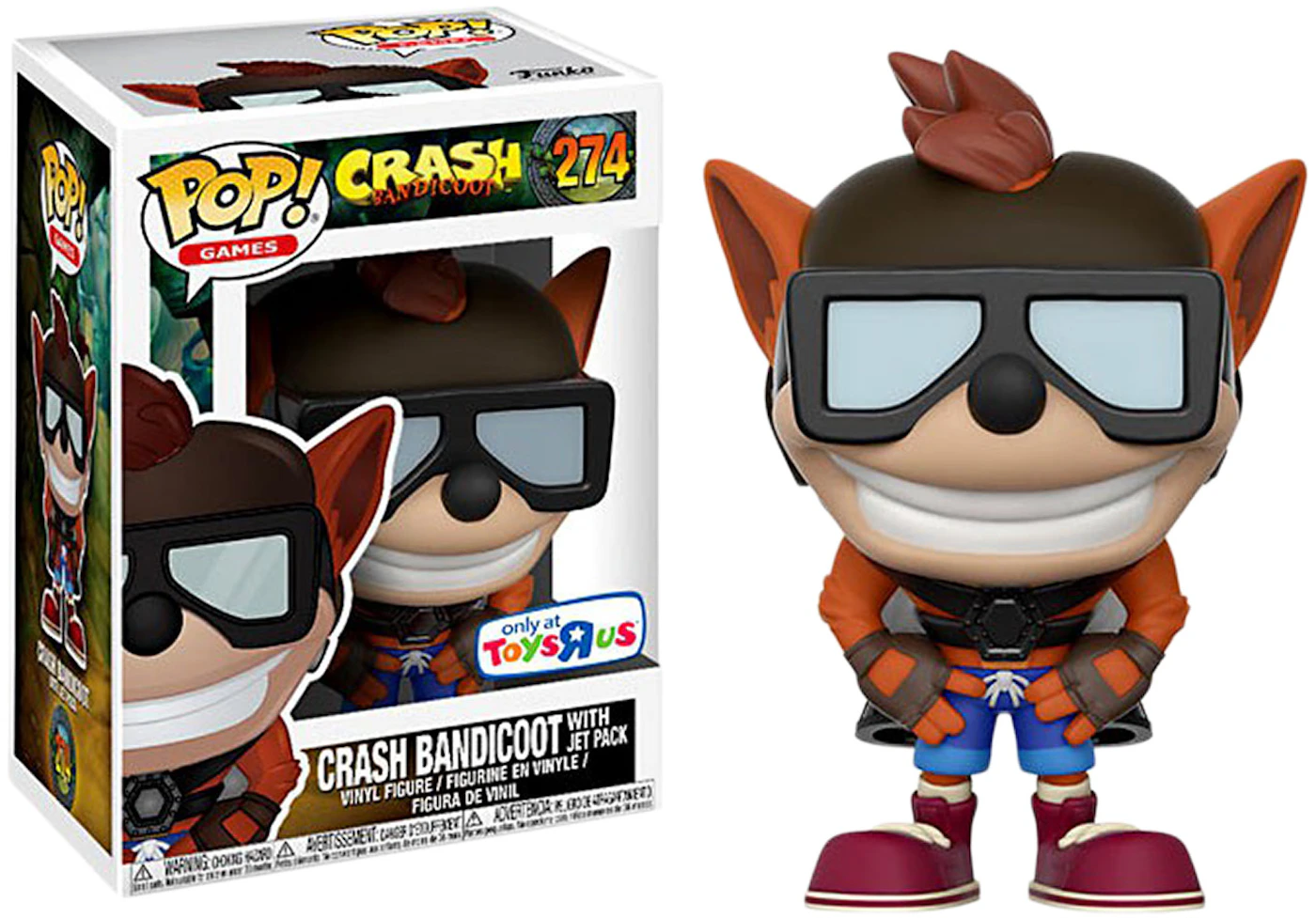 Funko Pop! Games Crash Bandicoot Crash Jet Pack Toys 'R Us Exclusive Figure #274 - US