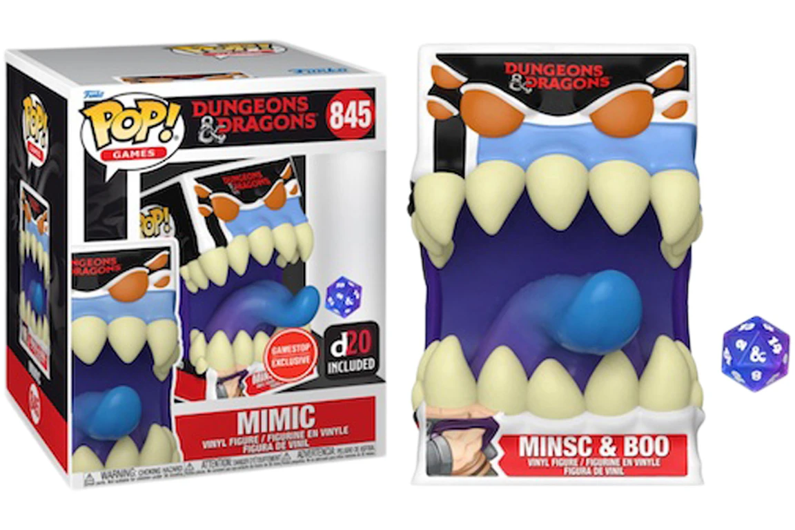 Funko Pop! Games Dungeons & Dragons Mimic Minsc & Boo GameStop Exclusive Figure #845