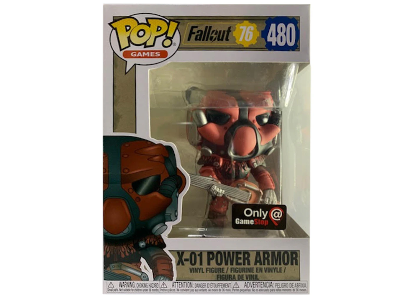 desencadenar Trastorno artículo Funko Pop! Games Fallout 76 X-01 Power Armor Game Stop Exclusive Figure  #480 - US