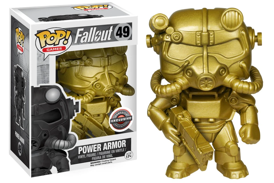Funko Pop! Games Fallout Power Armor (Gold) (Chase) Gamestop Exclusive Figure #490