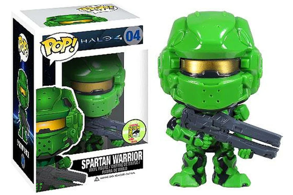 Funko Pop! Games Halo 4 Spartan Warrior (Green) SDCC Figure #04