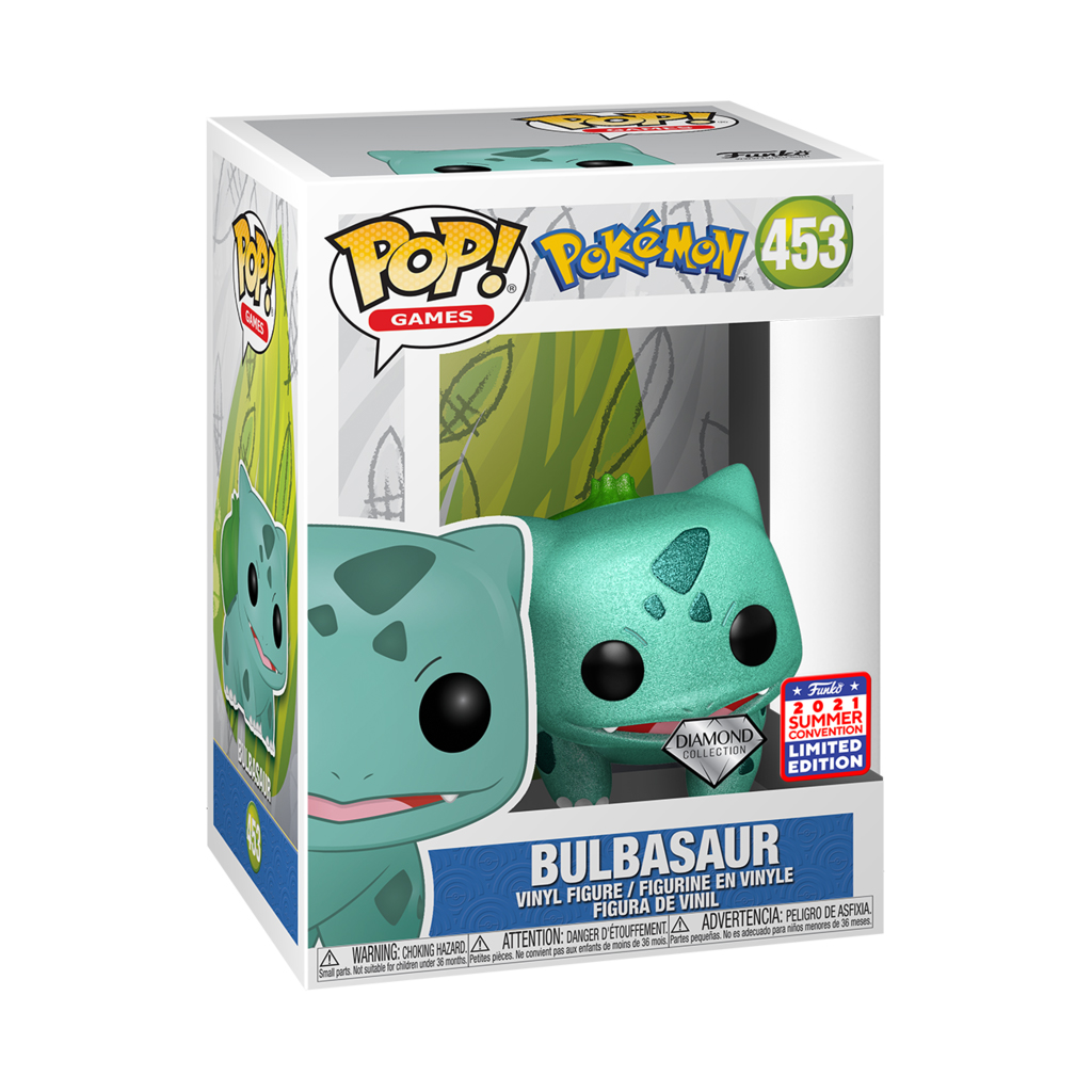 Funko Pop! Games Pokemon Bulbasaur Diamond Collection 2021 Summer  Convention Limited Edition Figure #453