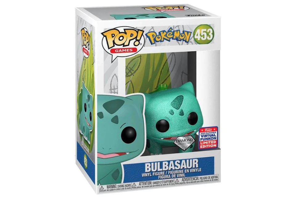Funko Pop! Games Pokemon Bulbasaur Diamond Collection 2021 Summer Virtual Funkon Exclusive Figure #453