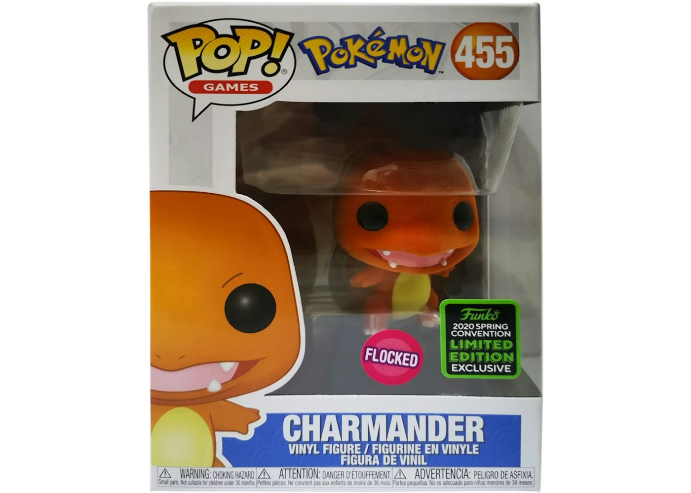 Funko Pop! Games Pokemon Charmander (Flocked) Spring Convention ...