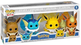Funko Pop! Games Pokemon Eevee, Vaporeon, Jolteon and Flareon 4-Pack