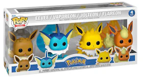 Funko Pop! Games Pokemon Eevee, Vaporeon, Jolteon and Flareon 4-Pack