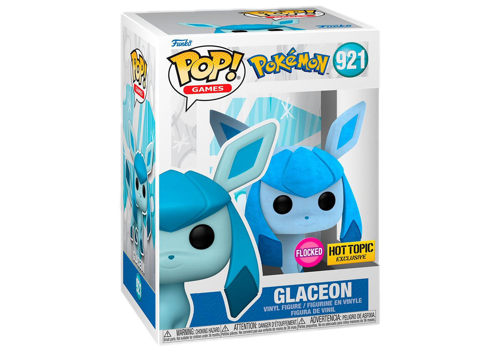 Funko Pop! Games Pokémon Glaceon Flocked Hot Topic Exclusive