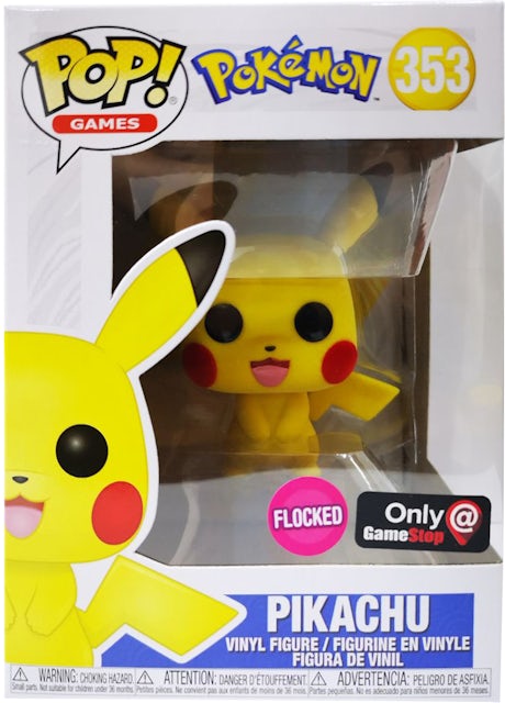 Funko Pop! Games Pokemon Pikachu (Flocked) GameStop Exclusive