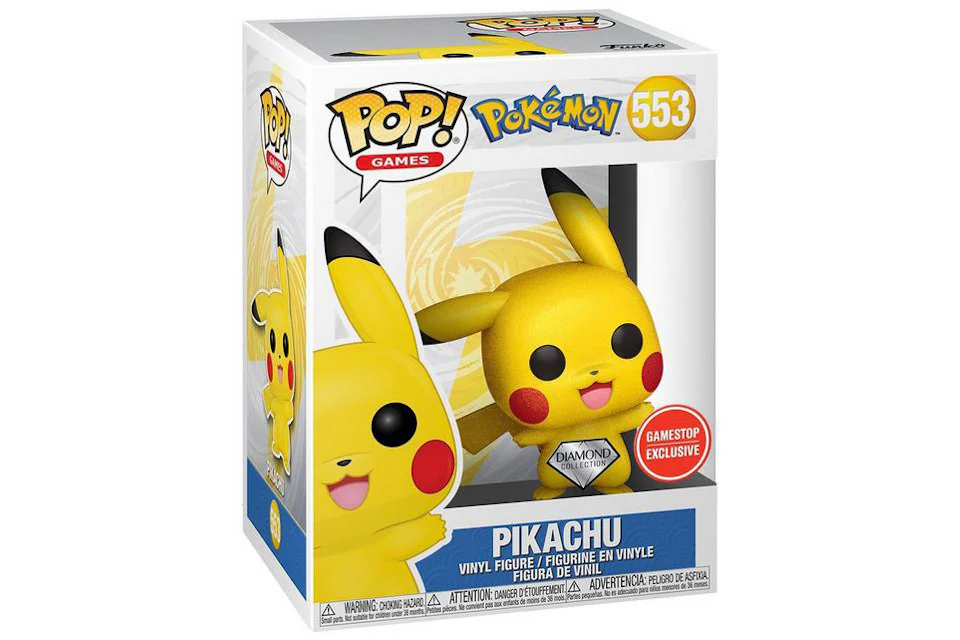 Funko Pop! Games Pokemon Pikachu Waving Diamond Collection GameStop Exclusive Figure #553