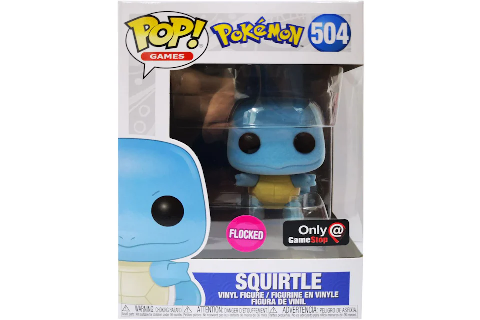Funko Pop! Games Pokemon Squirtle (Flocked) GameStop Exclusive Figure #504