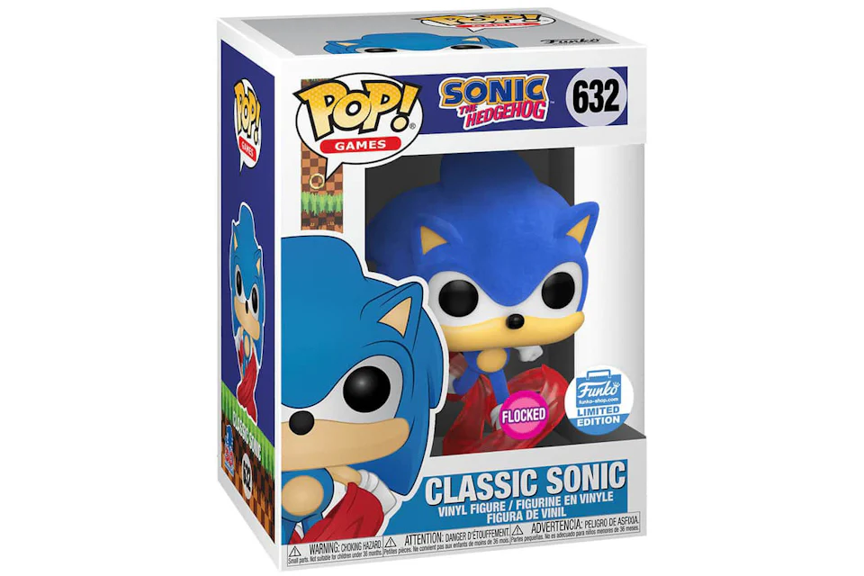 Funko Pop! Games Sonic The Hedgehog Classic Sonic Flocked Funko Shop Exclusive Figure #632