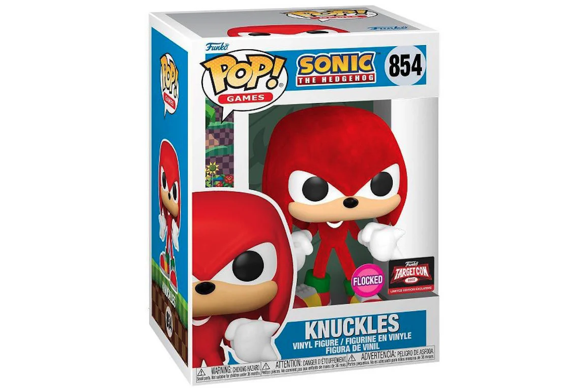 Funko Pop! Games Sonic The Hedgehog Knuckles Flocked Target Con 2022 Exclusive Figure #854