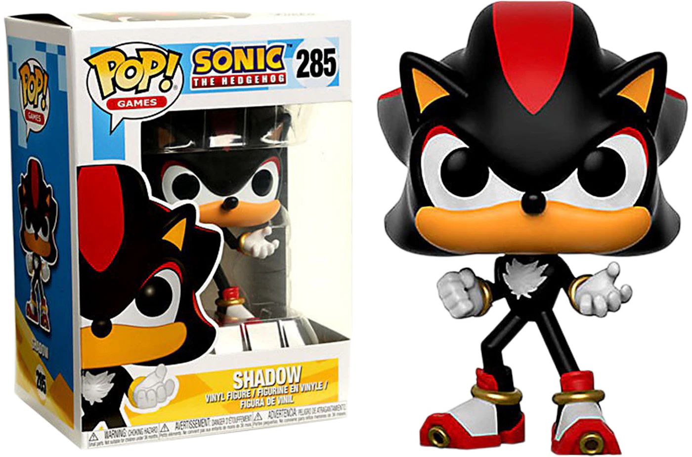 Funko Pop! Sonic The Hedgehog Shadow #285 Common With Protector