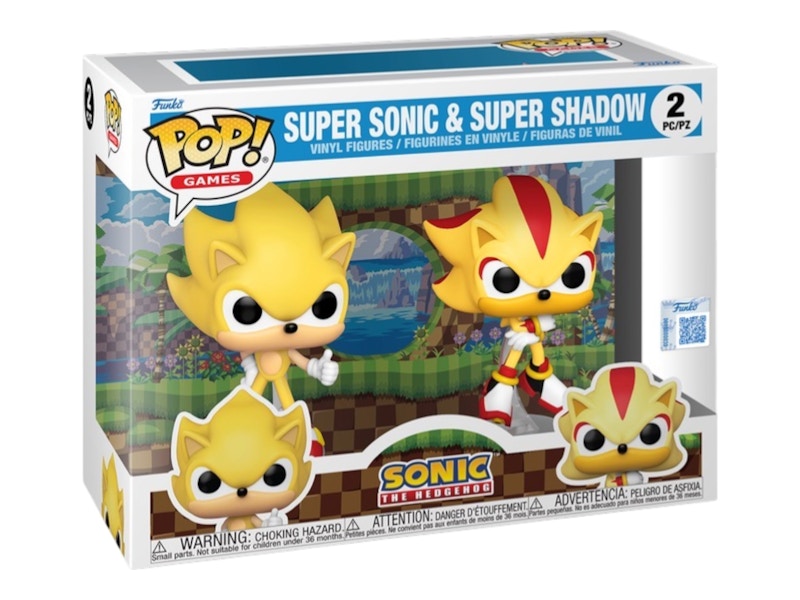 Funko Pop! Games Sonic the Hedgehog Super Sonic & Super Shadow (Flocked ...