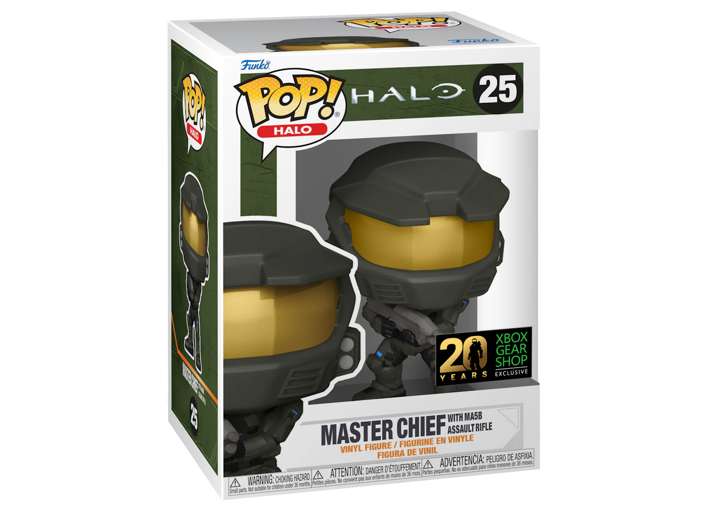 Funko Pop! Halo Master Chief with MA5B Assault Rifle 20th Anniversary ...