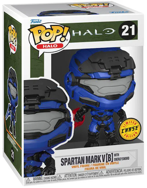 Funko Pop! Halo Spartan Mark V(B) With Energy Sword Chase Exclusive ...