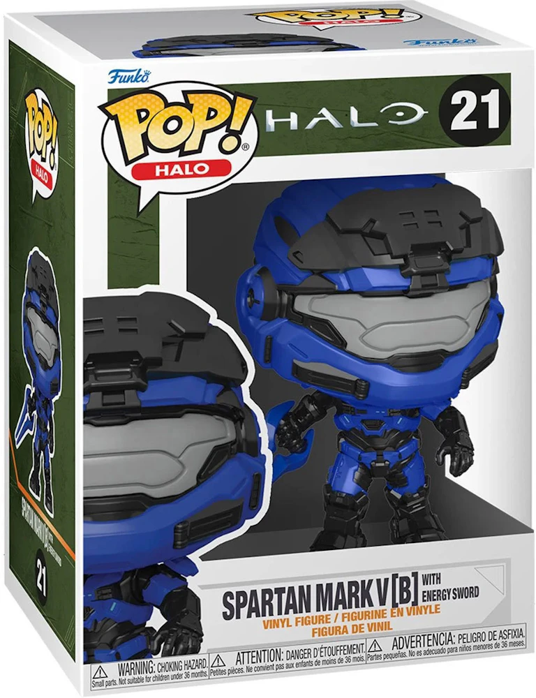 Funko Pop! Halo Spartan Mark V(B) With Energy Sword Figure #21 - SS22 - US