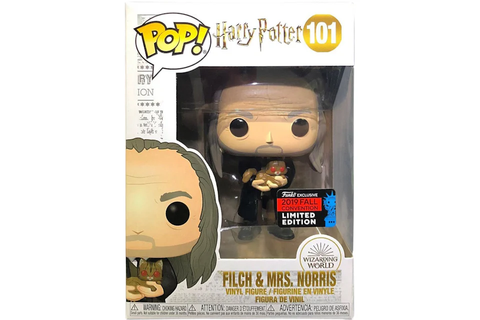 Funko Pop! Harry Potter Filch & Mrs. Norris Fall Convention Figure #101 ...